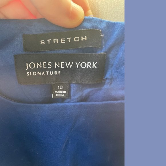 Jones New York Royal Blue Embroidered Sheath Dress - Picture 5 of 7